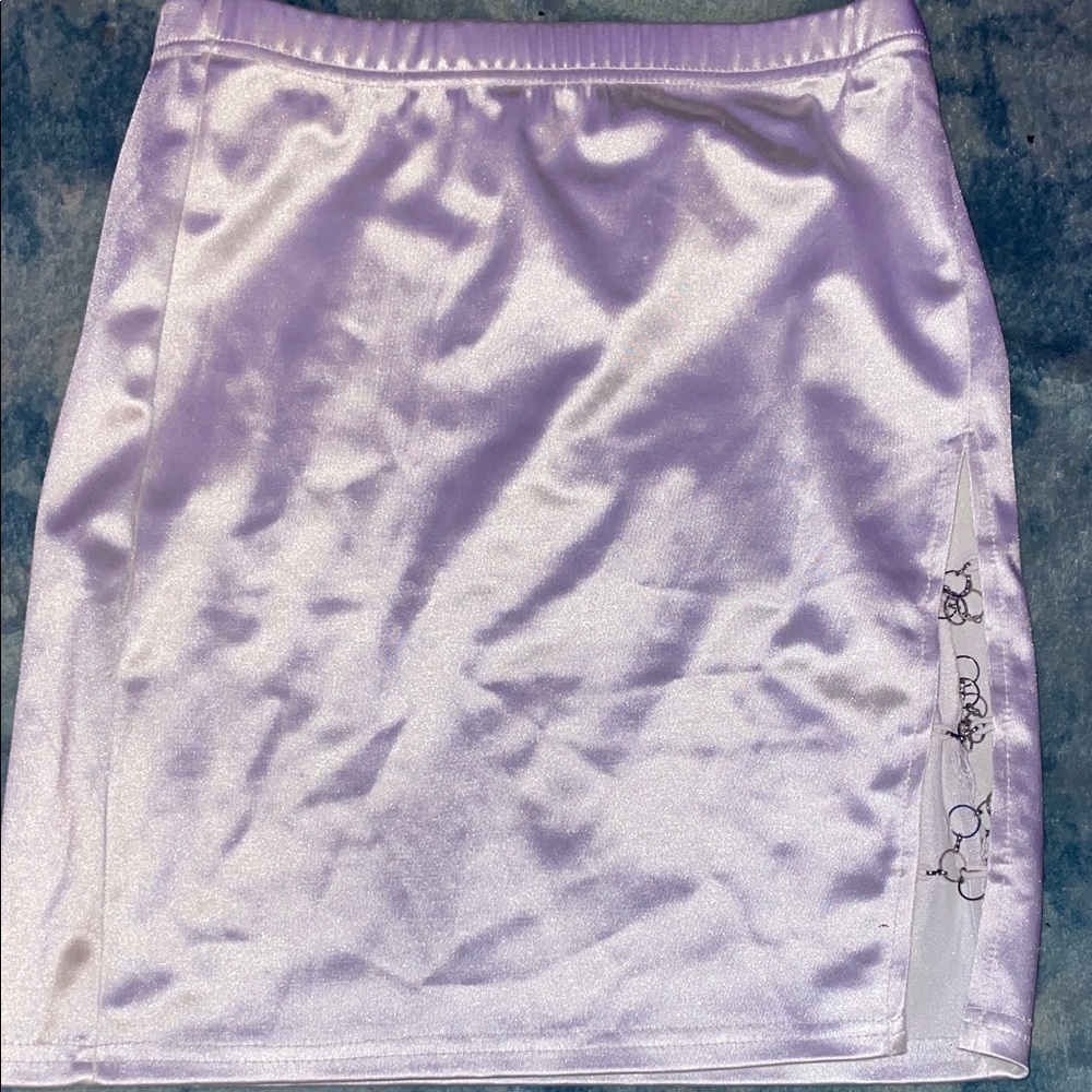SHEIN Shimmering Lilac Mini Skirt